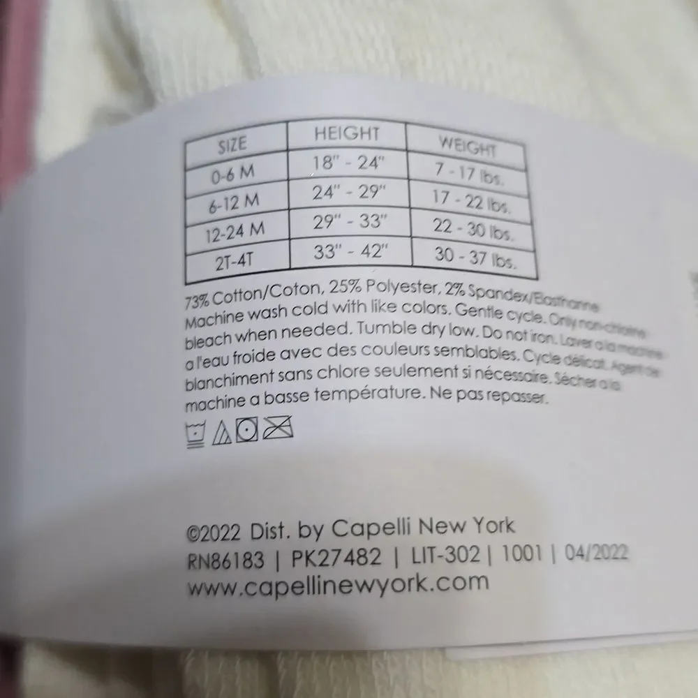 Capelli New York Sweater Tights 2-Pairs 6-12 Months